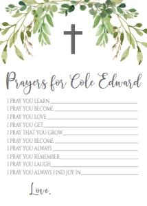 Communion Greenery Frame Prayer Card: Communion Greenery Frame