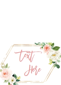 Easter Brunch Pink Floral Geo Food Tent Single Page: Easter Brunch Pink Floral Geo
