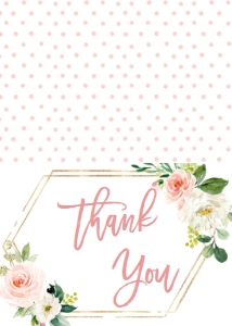 Easter Brunch Pink Floral Geo Thank You: Easter Brunch Pink Floral Geo