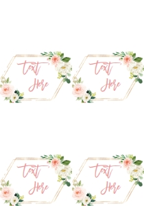 Easter Brunch Pink Floral Geo Food Tent Full Page: Easter Brunch Pink Floral Geo