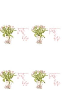 Easter Brunch Pink Tulip Jar Food Tent Full Page: Easter Brunch Pink Tulip Jar