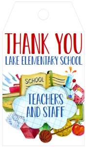 School Teacher Appreciation Supply Bubble Favor Tag design preview