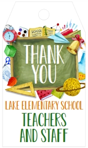 School Teacher Appreciation Chalkboard Favor Tag: School Teacher Appreciation Week Chalkboard
