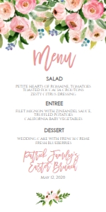 Easter Brunch Bouquet Pink Menu: Easter Brunch Bouquet Pink