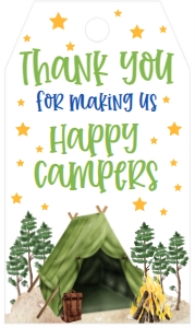 School Teacher Appreciation Happy Campers Favor Tag design preview