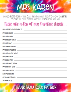 School Teacher Favorite Things Groovy: School Teacher Appreciation Groovy