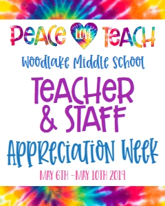 School Teacher Appreciation Groovy Sign 8x10: School Teacher Appreciation Groovy