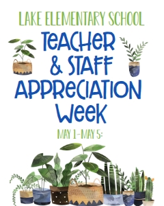 School Teacher Appreciation Plants Sign 8x10: School Teacher Appreciation Week Plants
