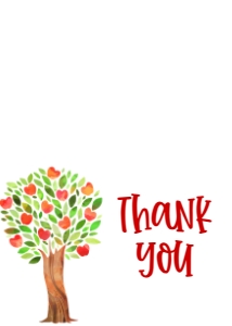 School Teacher Appreciation Week Apple Tree Thank You: School Teacher Appreciation Week Apple Tree