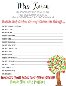 School Teacher Favorite Things Apple Tree: School Teacher Appreciation Week Apple Tree