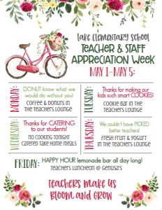 School Teacher Appreciation Week Bloom design preview