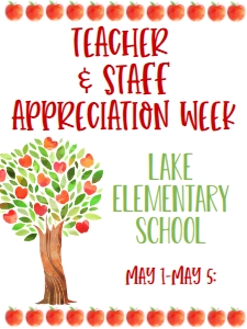 School Teacher Appreciation Apple Tree Sign 18x24: School Teacher Appreciation Week Apple Tree