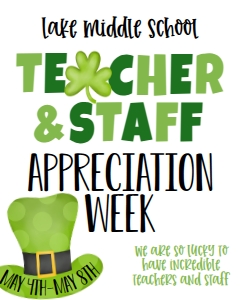 School Teacher Appreciation Lucky Sign 8x10: School Teacher Appreciation Week Lucky