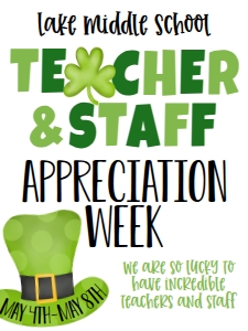 School Teacher Appreciation Lucky Sign 18x24: School Teacher Appreciation Week Lucky