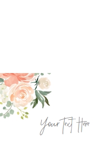 Confirmation Peach Floral Food Tent: Confirmation Peach Floral 7x5