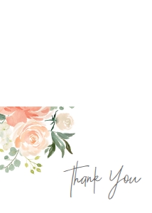Confirmation Peach Floral Thank You: Confirmation Peach Floral 7x5