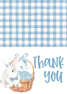 Birthday Bunny Blue One Thank You: Birthday Bunny Blue One