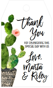 Couples Shower Cactus Taco Bout Love Favor Tag: Adios Farewell Catus Party Invite
