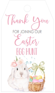 Easter Egg Hunt White Bunny Basket: Easter Egg Hunt White Bunny Basket