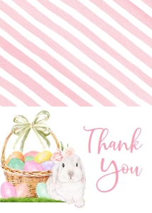 Easter Egg Hunt Bunny Basket Thank You: Easter Egg Hunt Bunny Basket