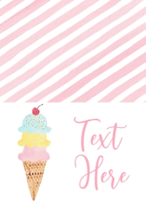 Birthday Ice Cream Blue Double Party Food Tent: Birthday Ice Cream Blue Double Party 7x5