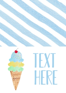 Birthday Ice Cream Blue Food Tent: Birthday Ice Cream Blue 7x5