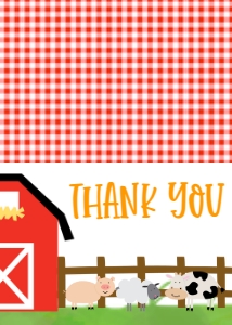 Birthday Farm Thank You: Birthday Farm