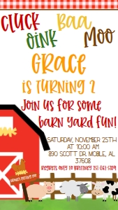 Birthday Farm Text Invite: Birthday Farm