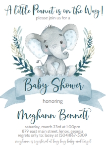 Baby ShowerElephant Invitation 538839111 design preview