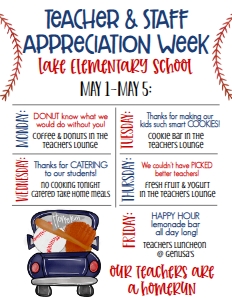 School Teacher Appreciation Week Baseball: School Teacher Appreciation Week Baseball
