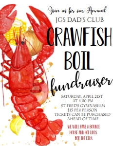 Crawfish Boil Fixins Flyer: Crawfish Boil Fixins Flyer