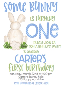 Birthday Bunny Blue BB2: Birthday Bunny Blue BB2