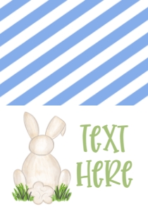 Birthday Bunny Blue BB2 Food Tent Single Page: Birthday Bunny Blue BB2