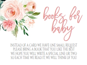 Baby Shower Pink Bouquet EB Book Card: Baby Shower Pink Bouquet EB Invitation