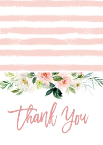 Baby Shower Pink Bouquet EB Thank You: Baby Shower Pink Bouquet EB Invitation