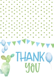 Birthday Fiesta blue Thank You: Birthday Fiesta blue
