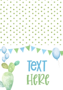 Birthday Fiesta blue Food Tent Single Page: Birthday Fiesta blue
