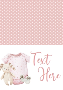 Baby Shower Baby Girl Onesie Version B Food Tent: Baby Shower Baby Girl Onesie Version B Border