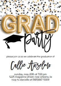 Graduation Party Foil Balloon GRAD Party Confetti: Graduation Party Foil Balloon GRAD Party Confetti