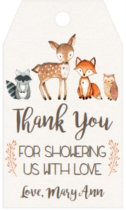 Baby Shower Woodland Animal Favor Tag: Baby Shower Woodland Animal Banner Invitation 520896268