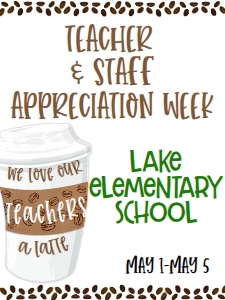 School Teacher Appreciation Latte Sign 18x24: School Teacher Appreciation Week Latte