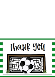 Birthday Soccer Goal GS2 Thank You: Birthday Soccer Goal GS2