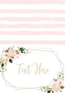 Baby Shower Pink Geo Blush Floral Food Tent: Baby Shower Pink Geo Blush Floral Invitation