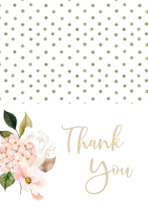 Baby Shower Pink Blush Floral Frame Thank You: Bridal Shower Pink Blush Floral Frame Invitation
