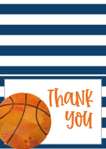 Birthday Basketball BBall1 Thank You: Birthday Basketball BBALL1