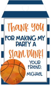 Birthday Basketball BBall1 Favor Tag: Birthday Basketball BBALL1