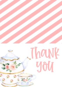 Birthday Par-Tea BPTEA2 Thank You Card: Birthday Par-Tea BPTEA2