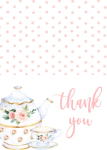 Baby Shower Tea Brewing Pink Floral BPTEA2 Thank You: Baby Shower Tea Brewing Pink Floral BPTEA2