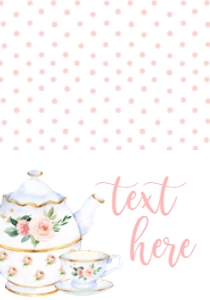 Baby Shower Tea Brewing Pink Floral BPTEA2 Food Tent: Baby Shower Tea Brewing Pink Floral BPTEA2