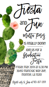Graduation Fiesta Fun Text Invite: Graduation Fiesta Fun